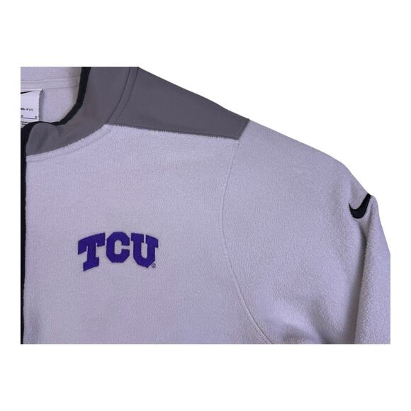 Nike Therma Victory 1/2 Zip Fleece Large TCU Frogs Logo Golf DA2921-025 Gray - Picture 5 of 16